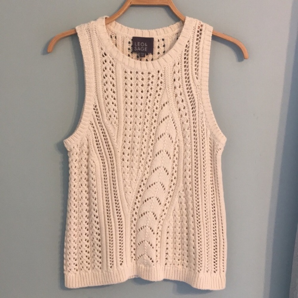 3/30 Sale Leo & Sage Mixed Stitch Sweater Vest